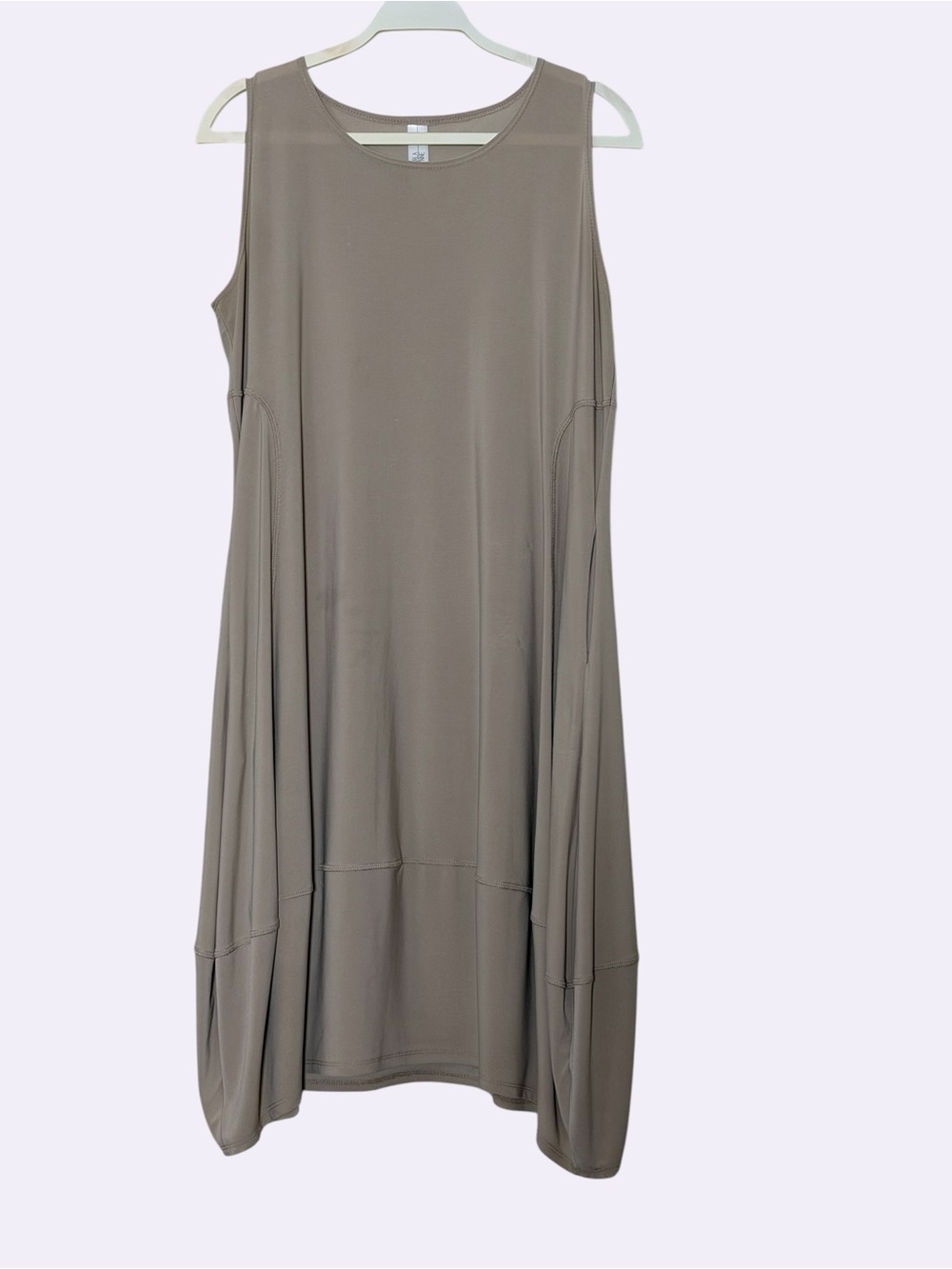 Marla Wynne PL Sleeveless Taupe A-Line Dress